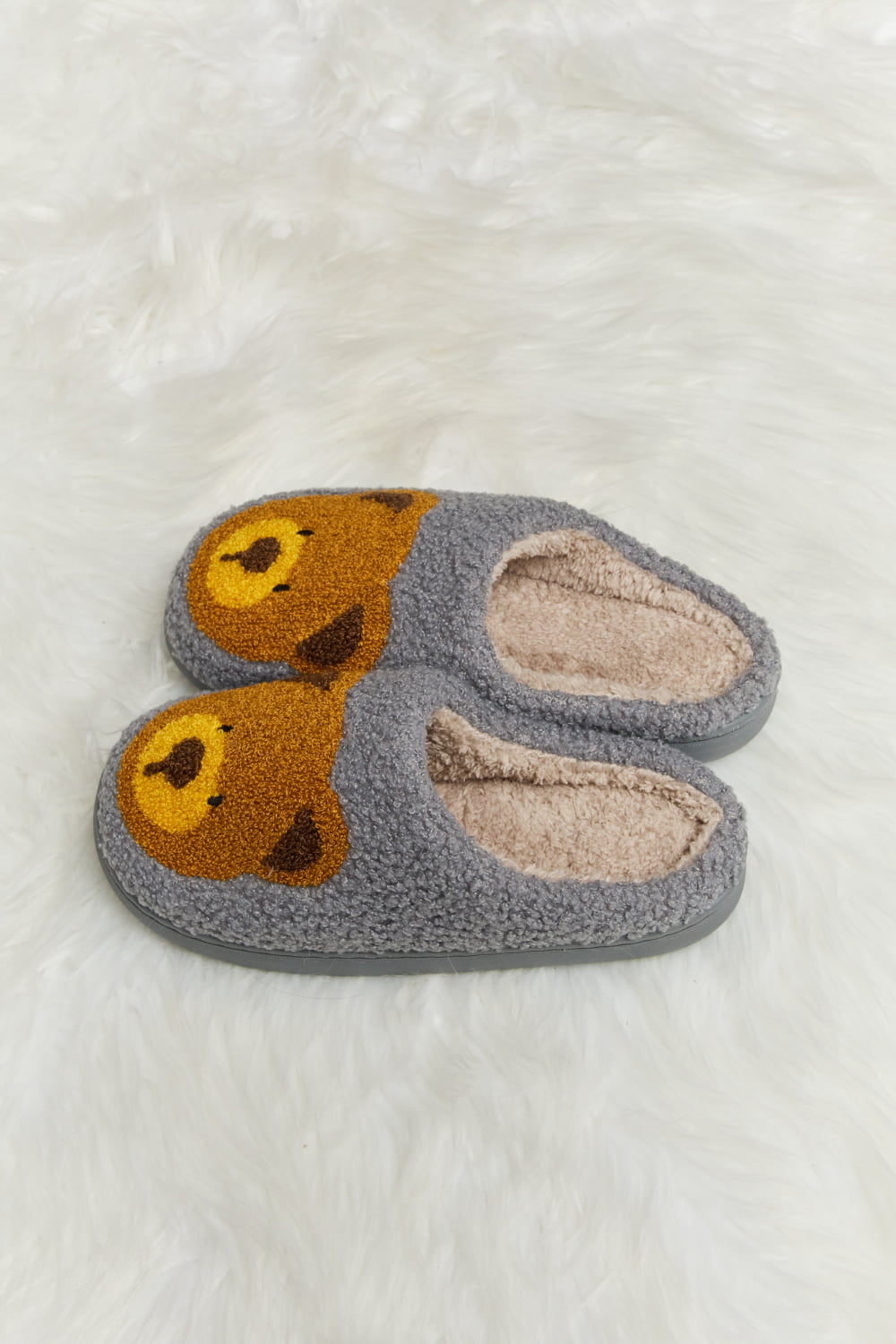 Teddy Bear Plush Slide Slippers