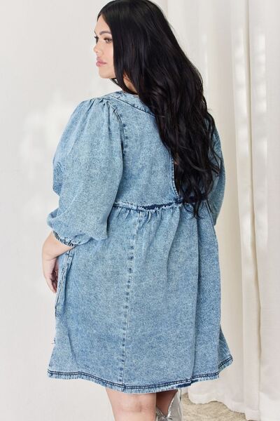 Easy Living Oversized Denim Babydoll Dress