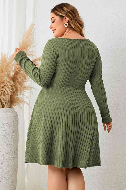 Sweetheart Ribbed Dress | Curvy