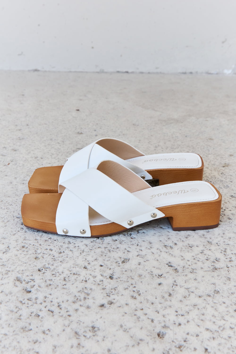 Step Into Summer Criss Cross Sandals | White