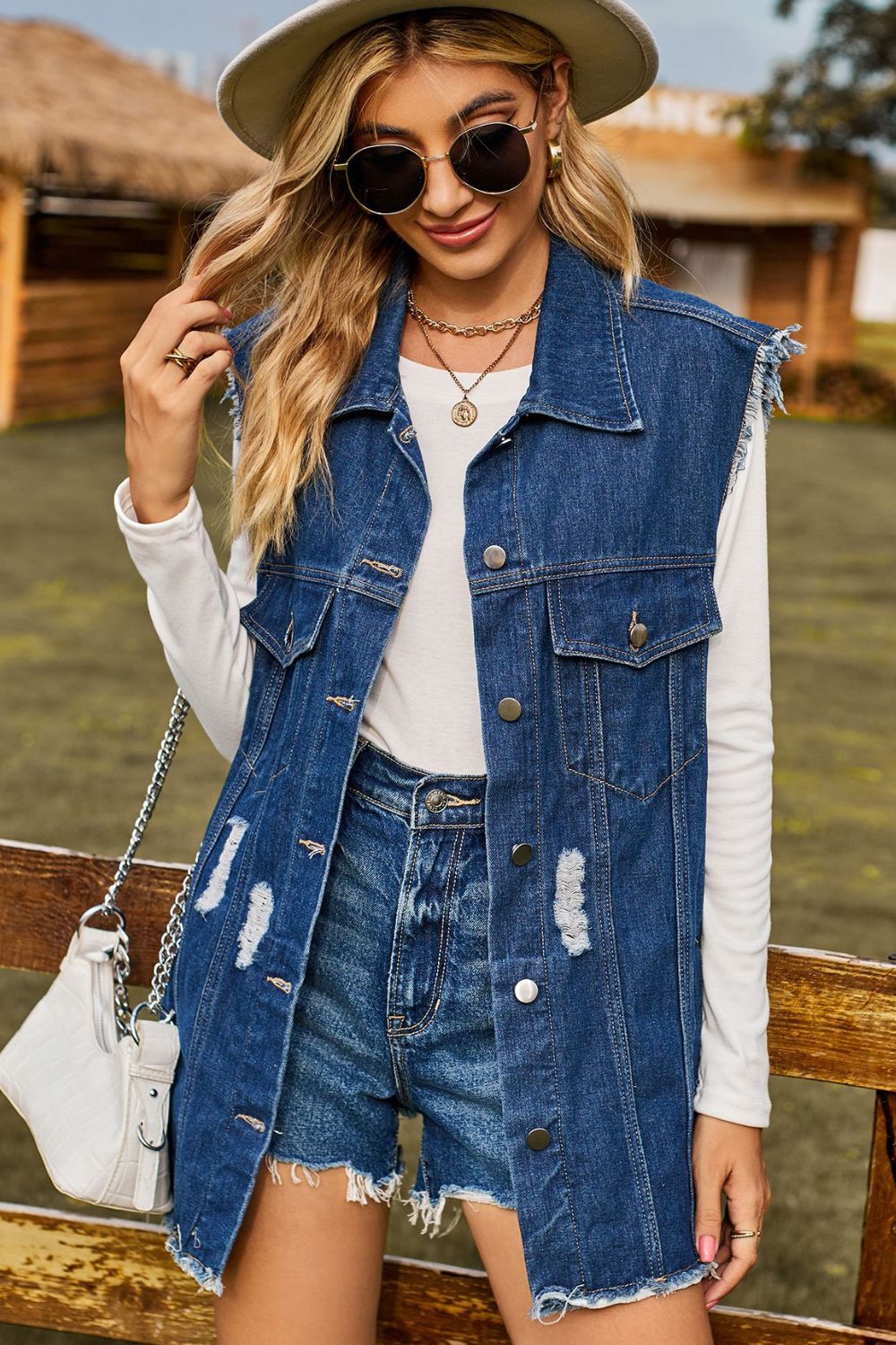 On the Ranch Sleeveless Denim Top | Multiple Colors