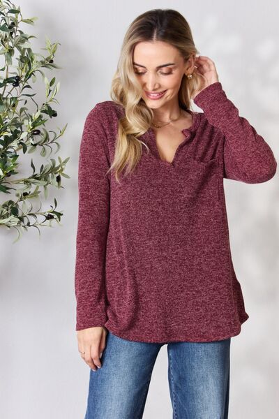 All About Burgundy Long Sleeve Top