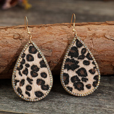 Leopard Teardrop Earrings