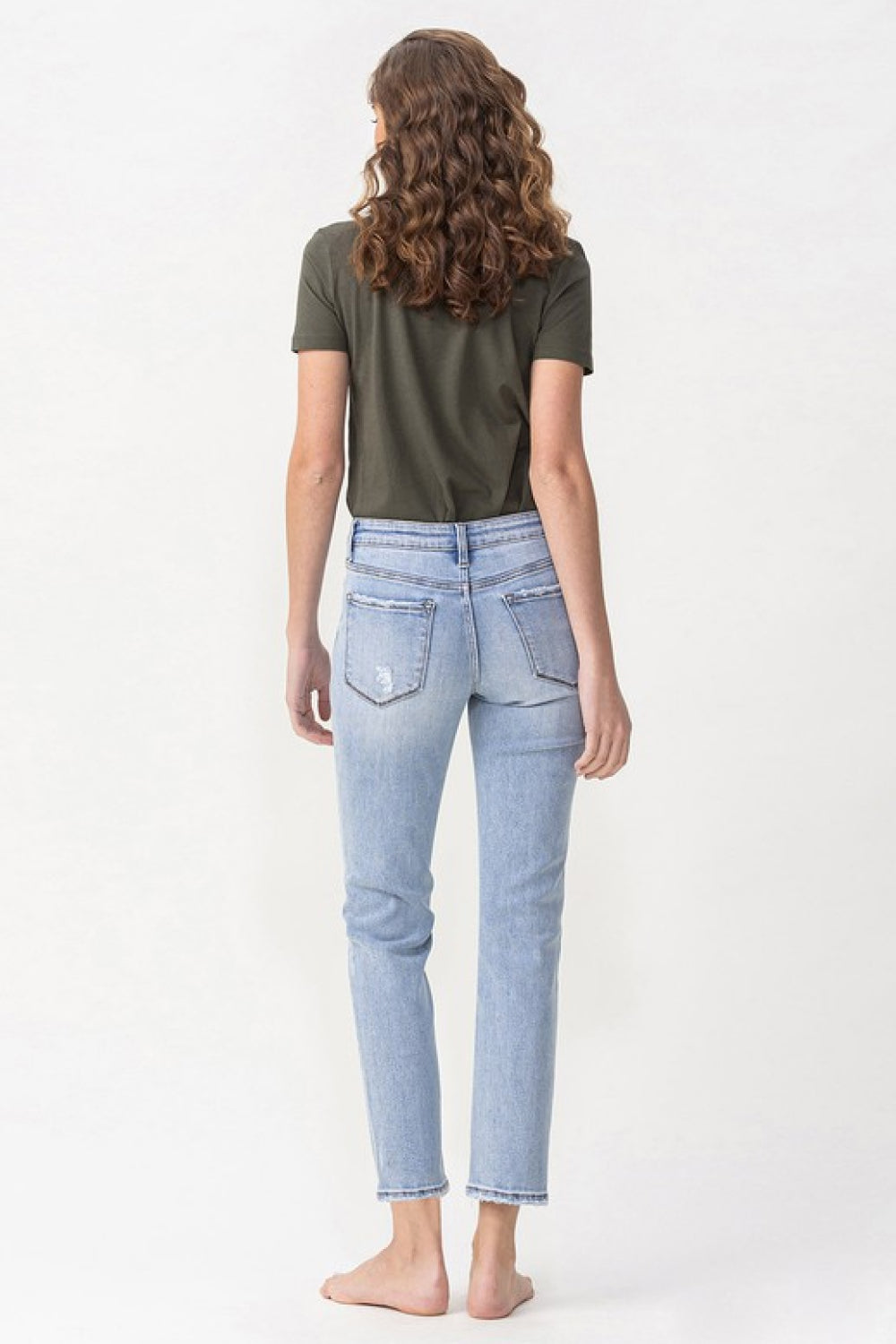 Andrea Midrise Crop Straight Jeans | Lovervet