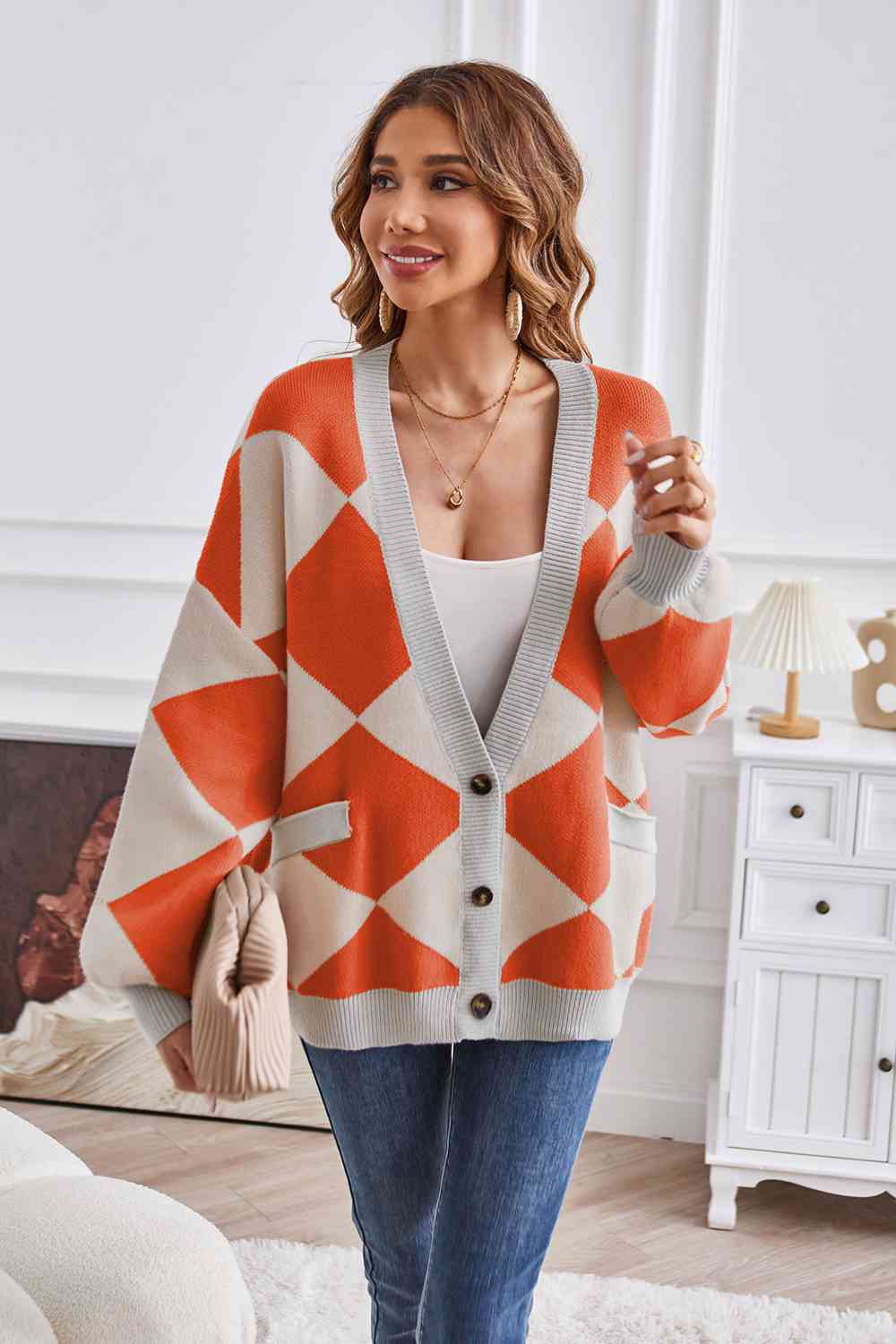 Geometric Lantern Cardigan | Multiple Colors