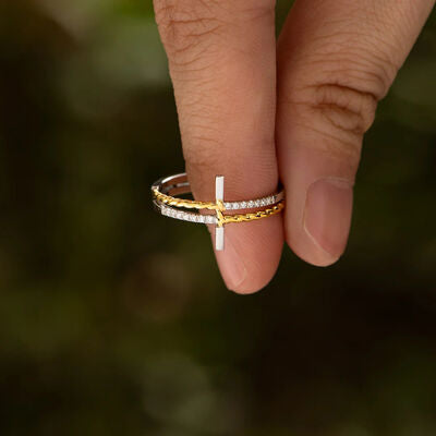 Cross Sterling Silver Ring