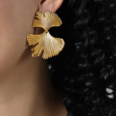 Ginkgo Biloba Stud Earrings