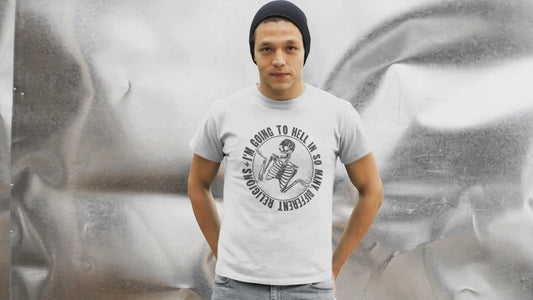 NSFW Going to Hell in Every Religion Men's Graphic Tee