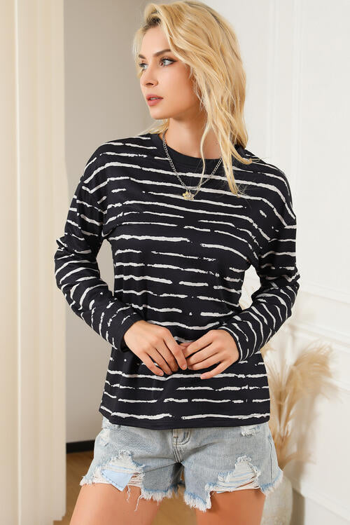 Striped Long Sleeve Top