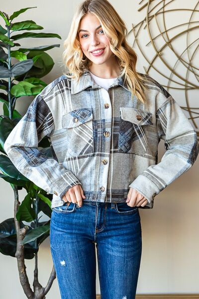 Plaid Button Up Shacket