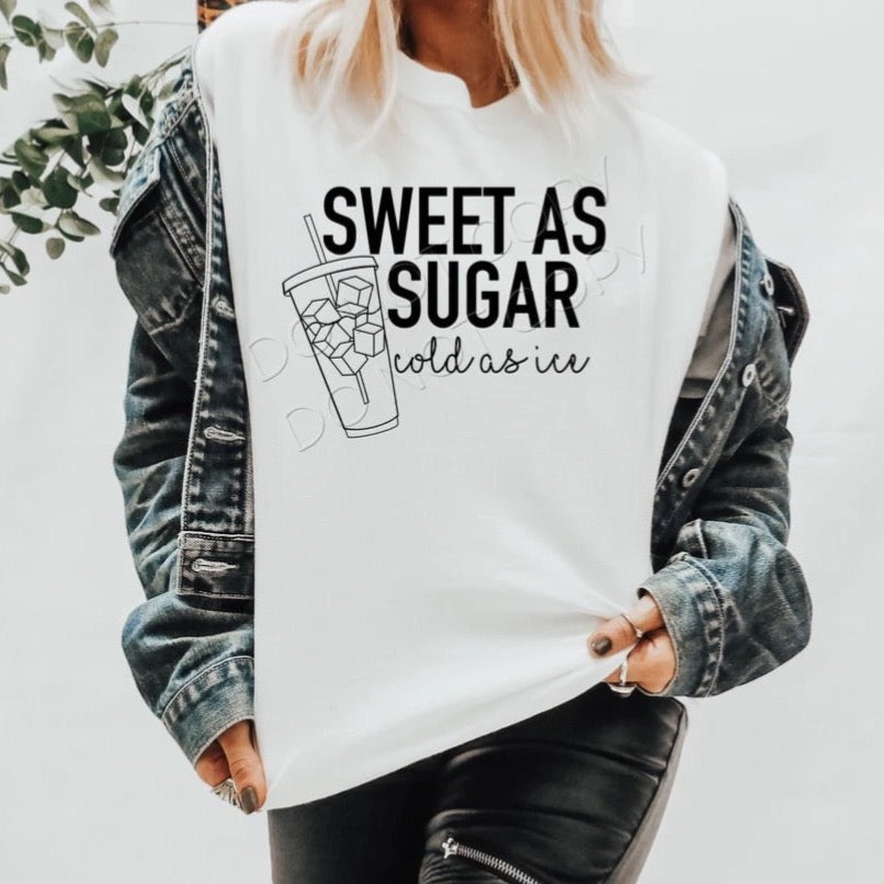Sweet as Sugar Cold as Ice Graphic Tee - Bella Lia Boutique