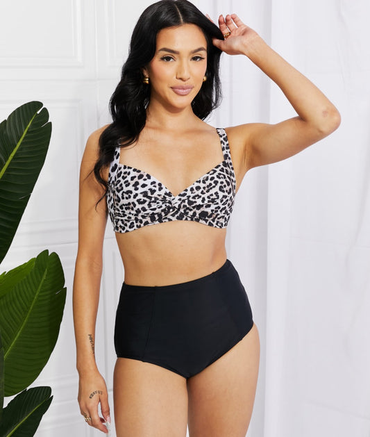 Take A Dip Twist High-Rise Bikini | Leopard