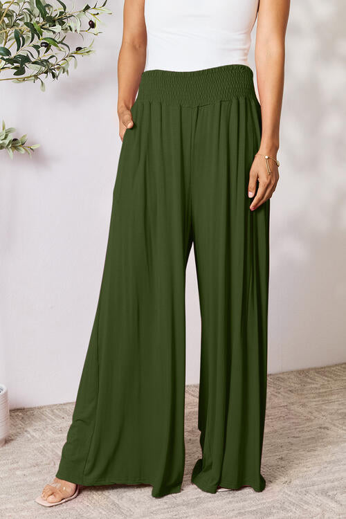 Smocked Wide Leg Pants | Multiple Colors