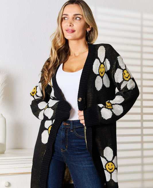 Floral Longline Cardigan