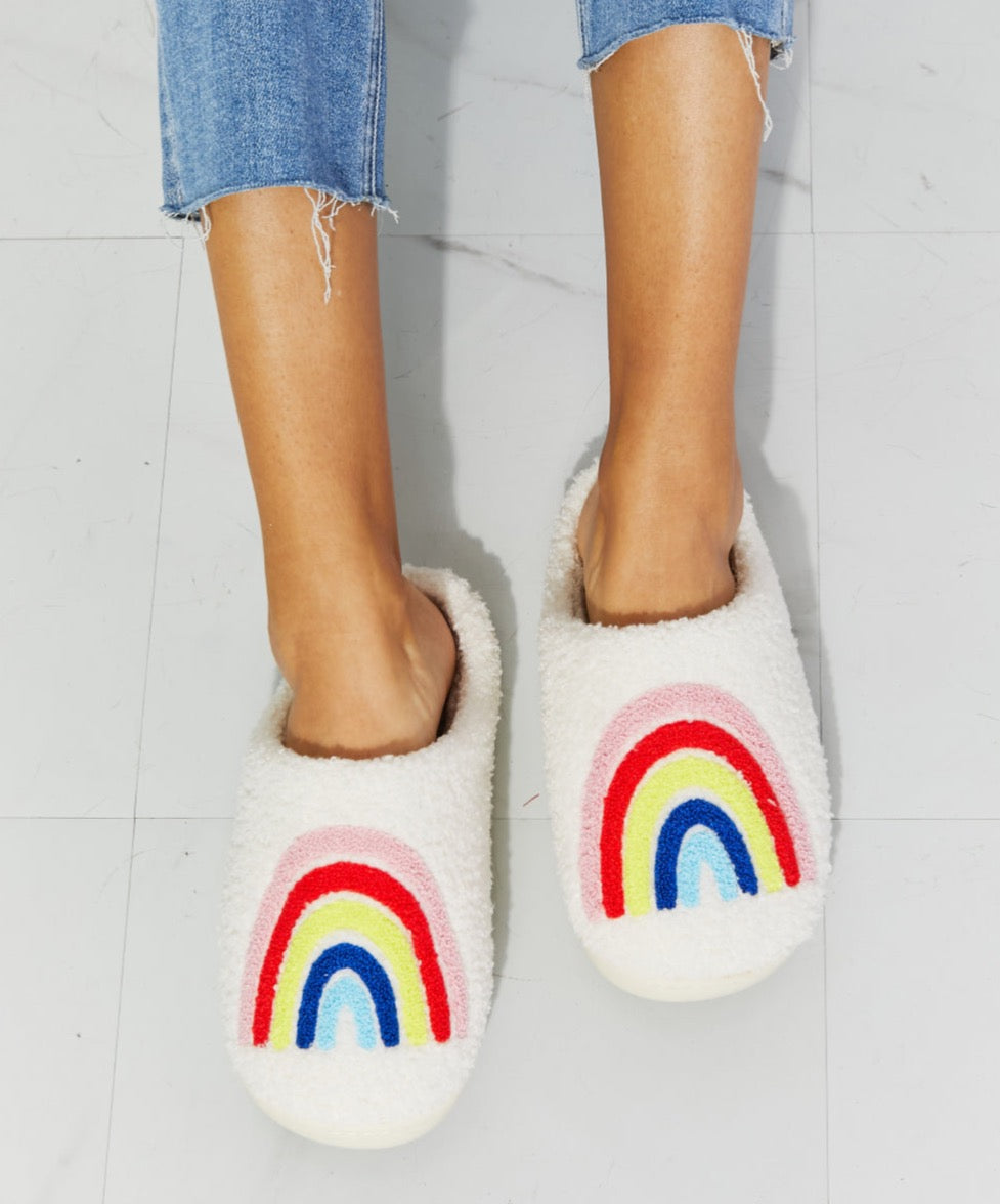 Rainbow Plush Slippers