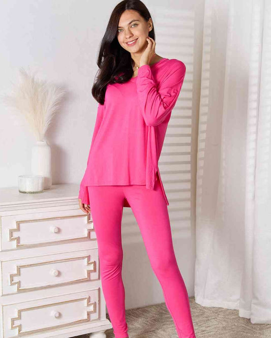 Back to the Basics Soft Rayon Top & Pants Lounge Set