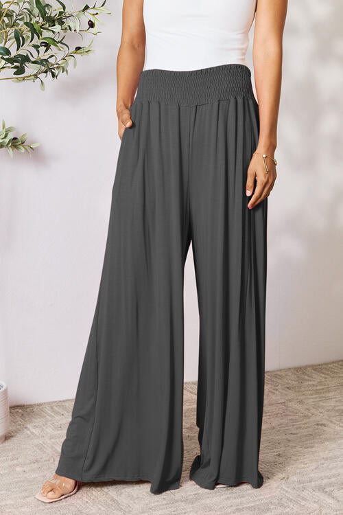 Smocked Wide Leg Pants | Multiple Colors