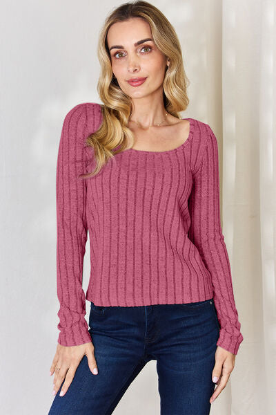 In the Light Ribbed Long Sleeve Top | Multiple Colors