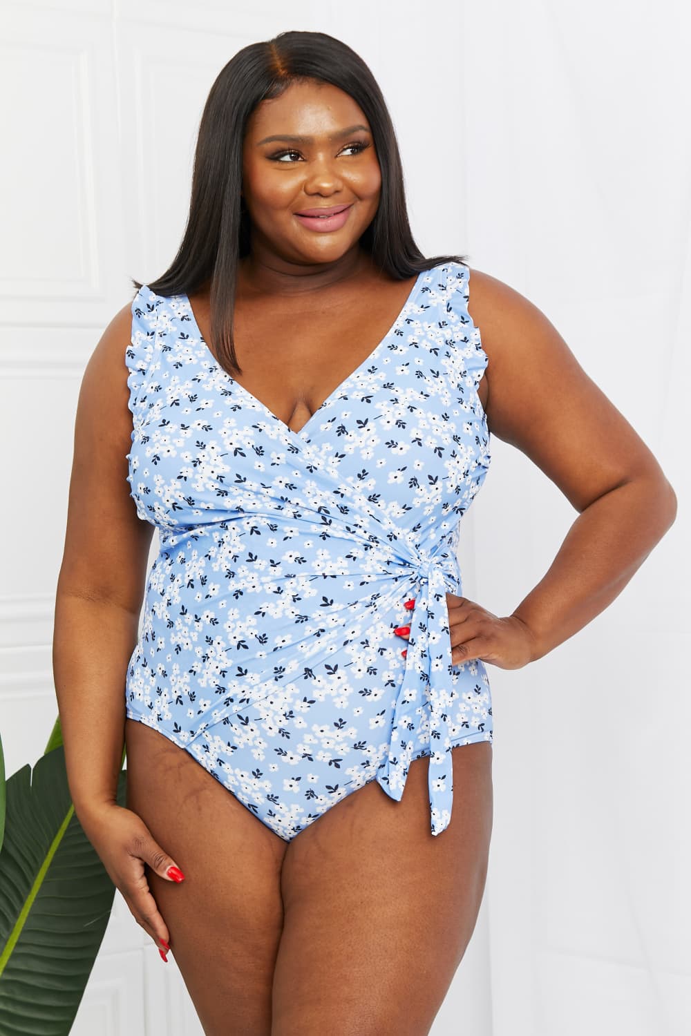 Float On Ruffle One-Piece Swimsuit | Blossom Blue