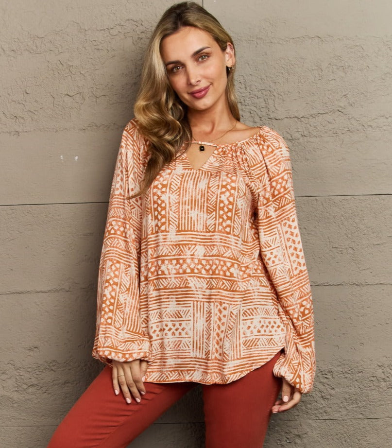 Just For You Aztec Tunic Top