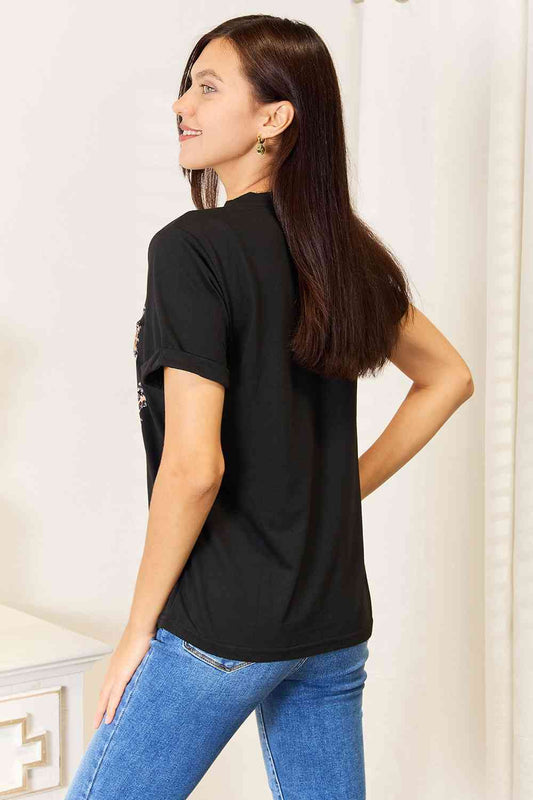 Wife Mom Boss Leopard Graphic Tee