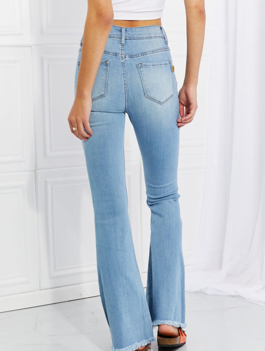Jess Button Flare Jeans | Vibrant MIU