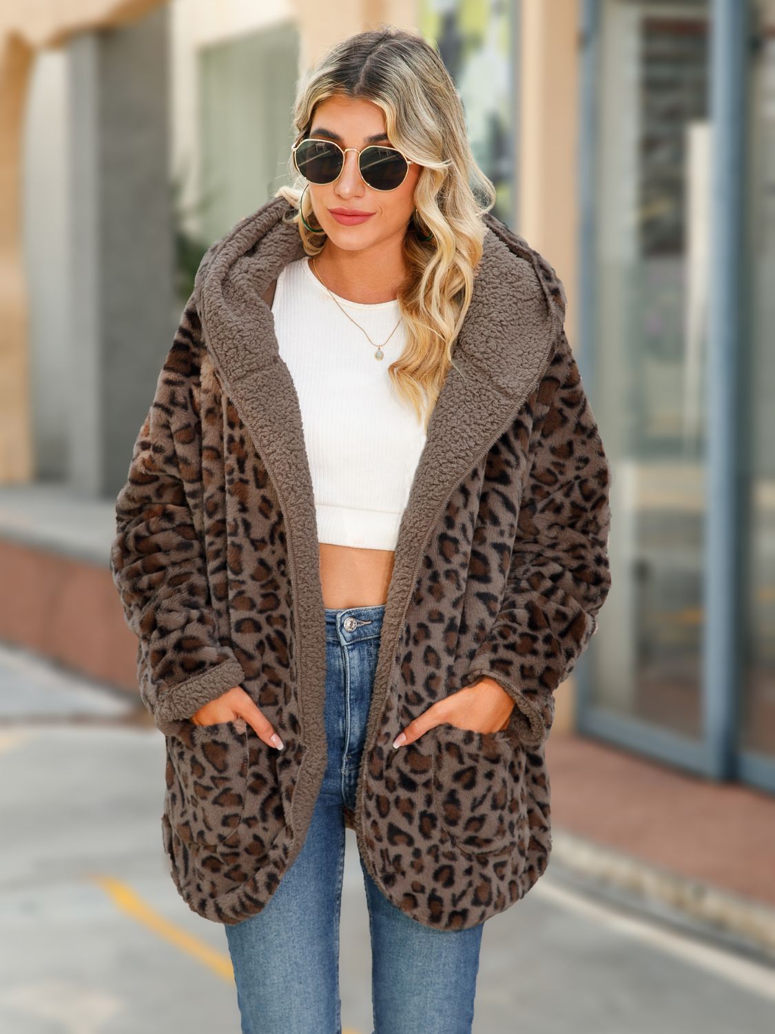 Leopard Hooded Coat