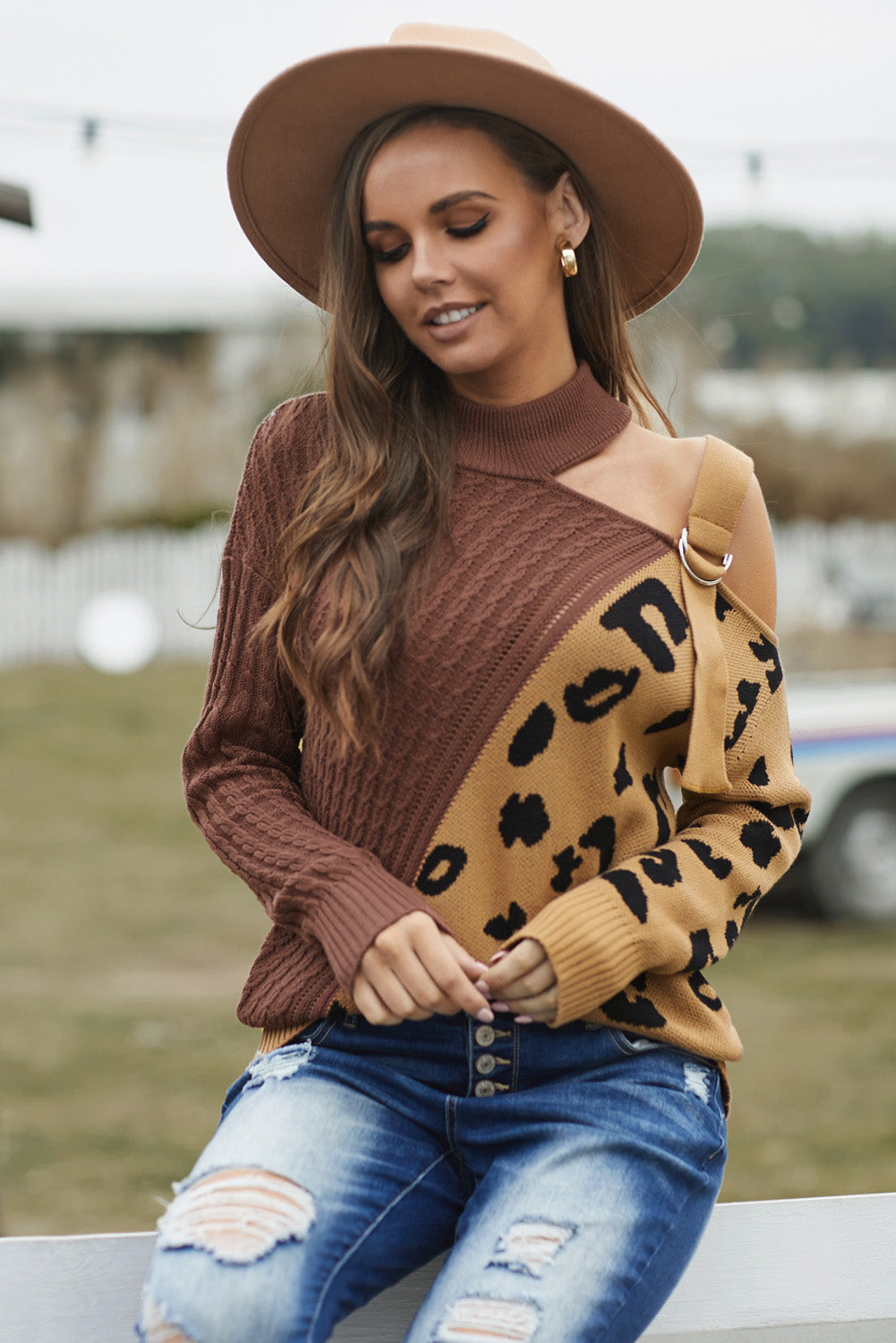 Leopard Turtleneck Sweater | Multiple Colors