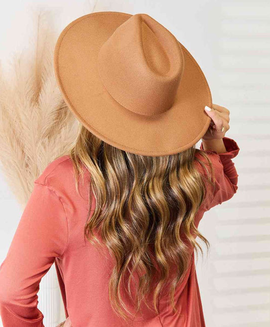 Flat Brim Fedora Hat