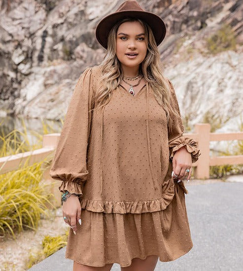 Flounce Mini Dress | Curvy