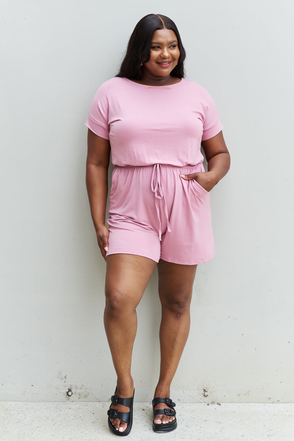 Chilled Out Romper | Light Carnation Pink