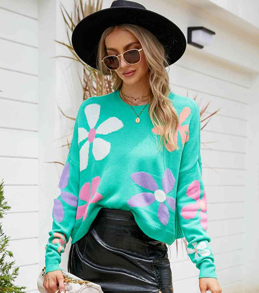 Pastel Flowers Sweater