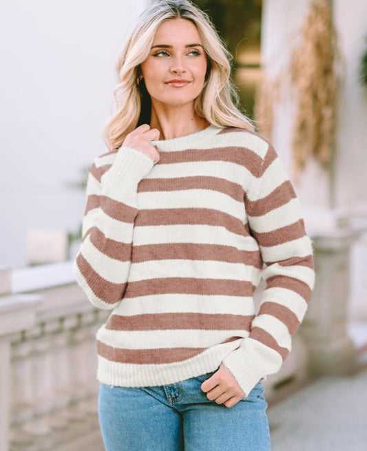 Made to Last Striped Long Sleeve Sweater