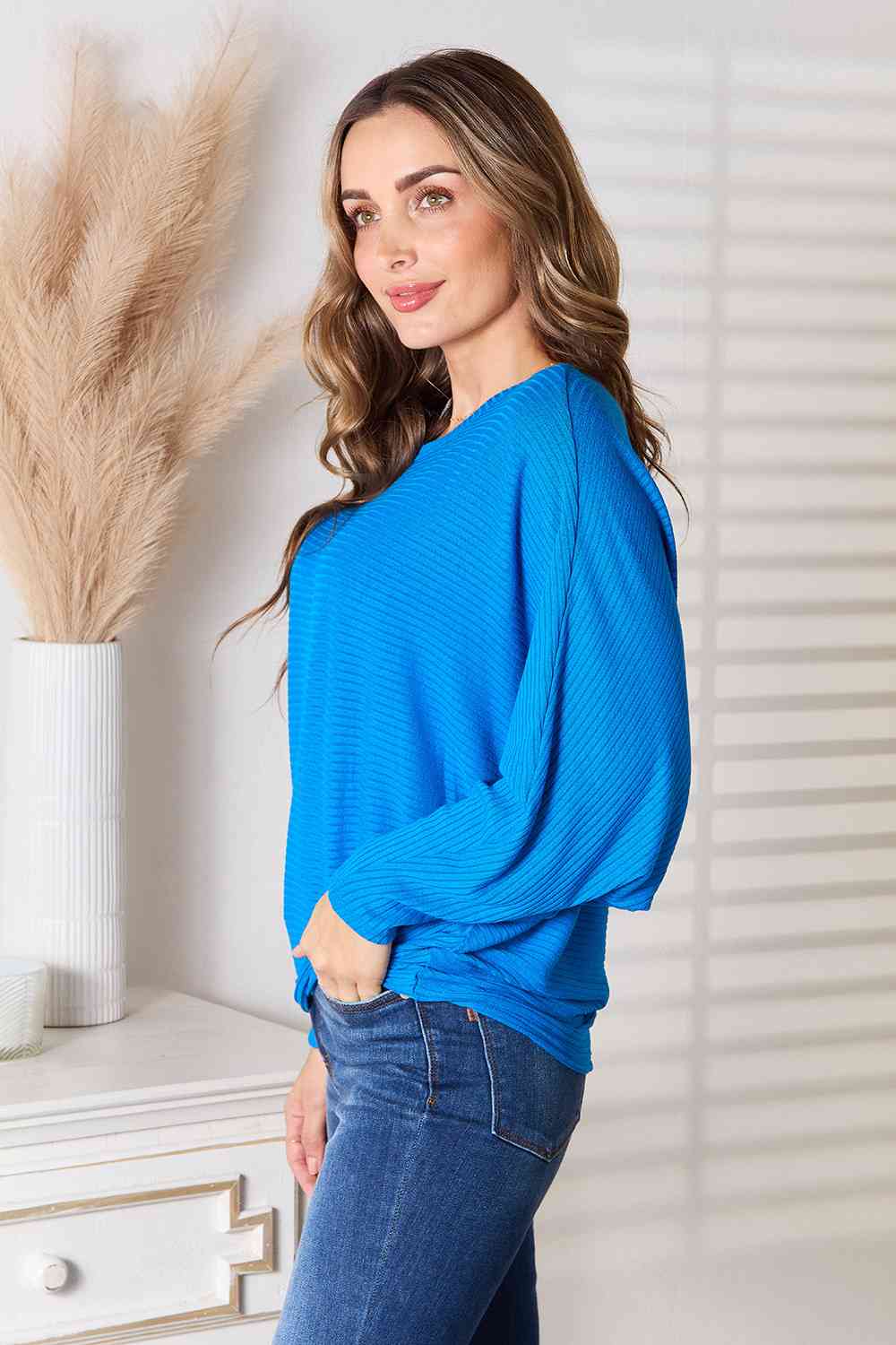 Cobalt Batwing Blouse