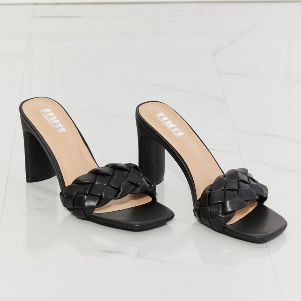 Top of the World Braided Heels | Black