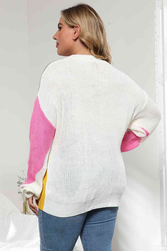 80's Color Block Sweater | Curvy