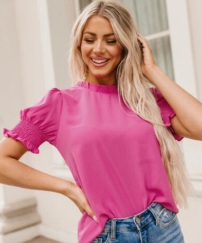 Frill Flounce Sleeve Blouse