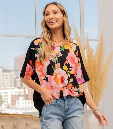 Floral Short Sleeve Top