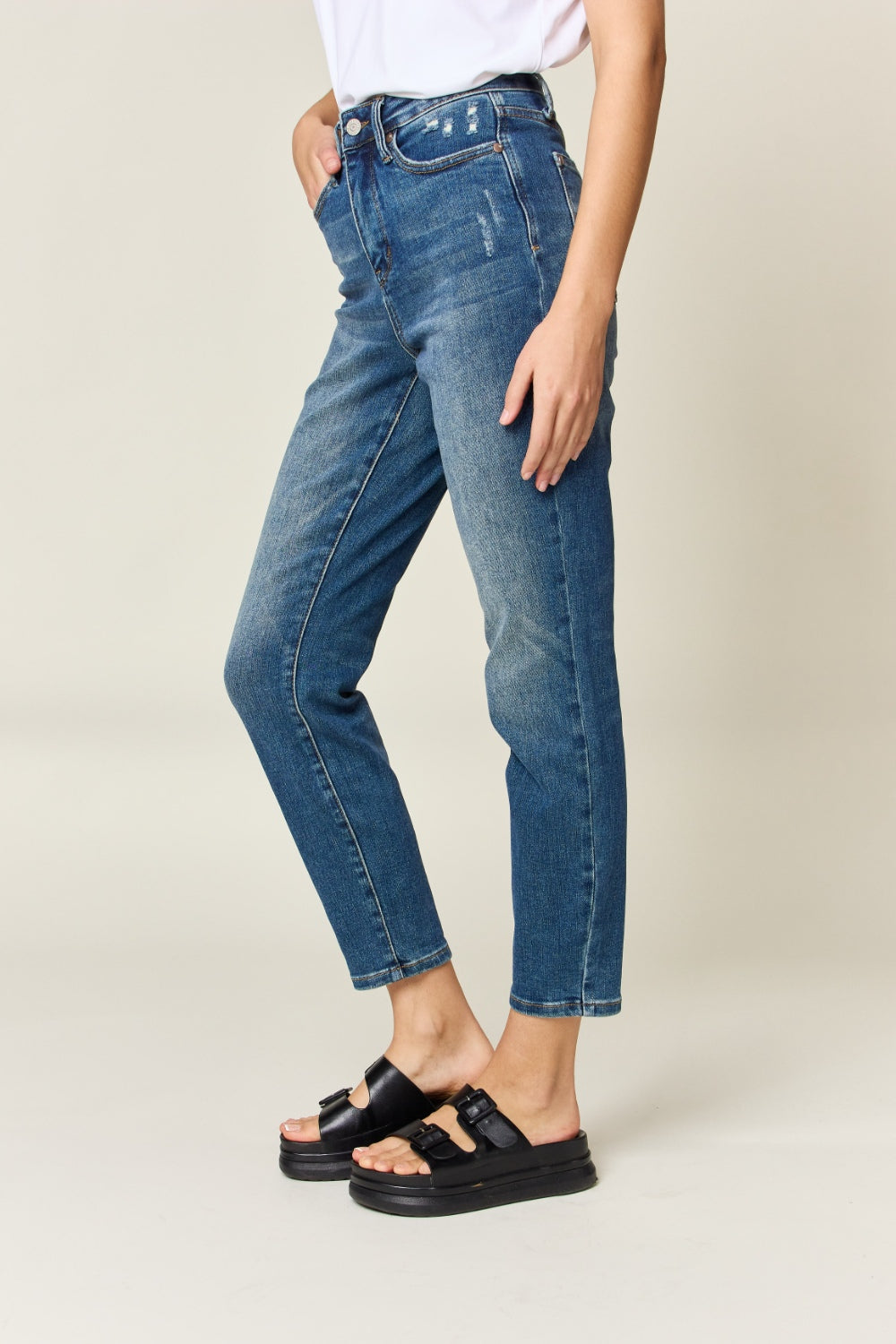 Eloise Tummy Control High-Waist Slim Jeans | Judy Blue