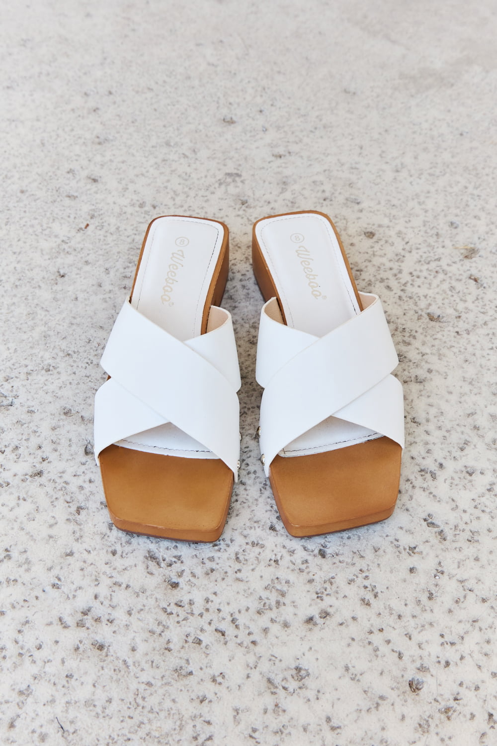 Step Into Summer Criss Cross Sandals | White