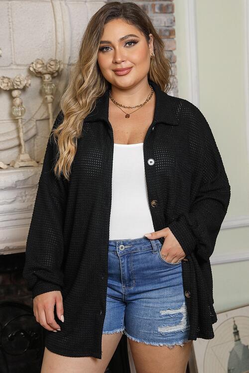 Magnificent Waffle Knit Top | Curvy