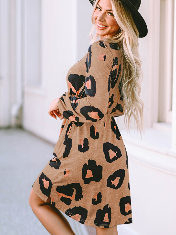 Leopard Button-Up Dress