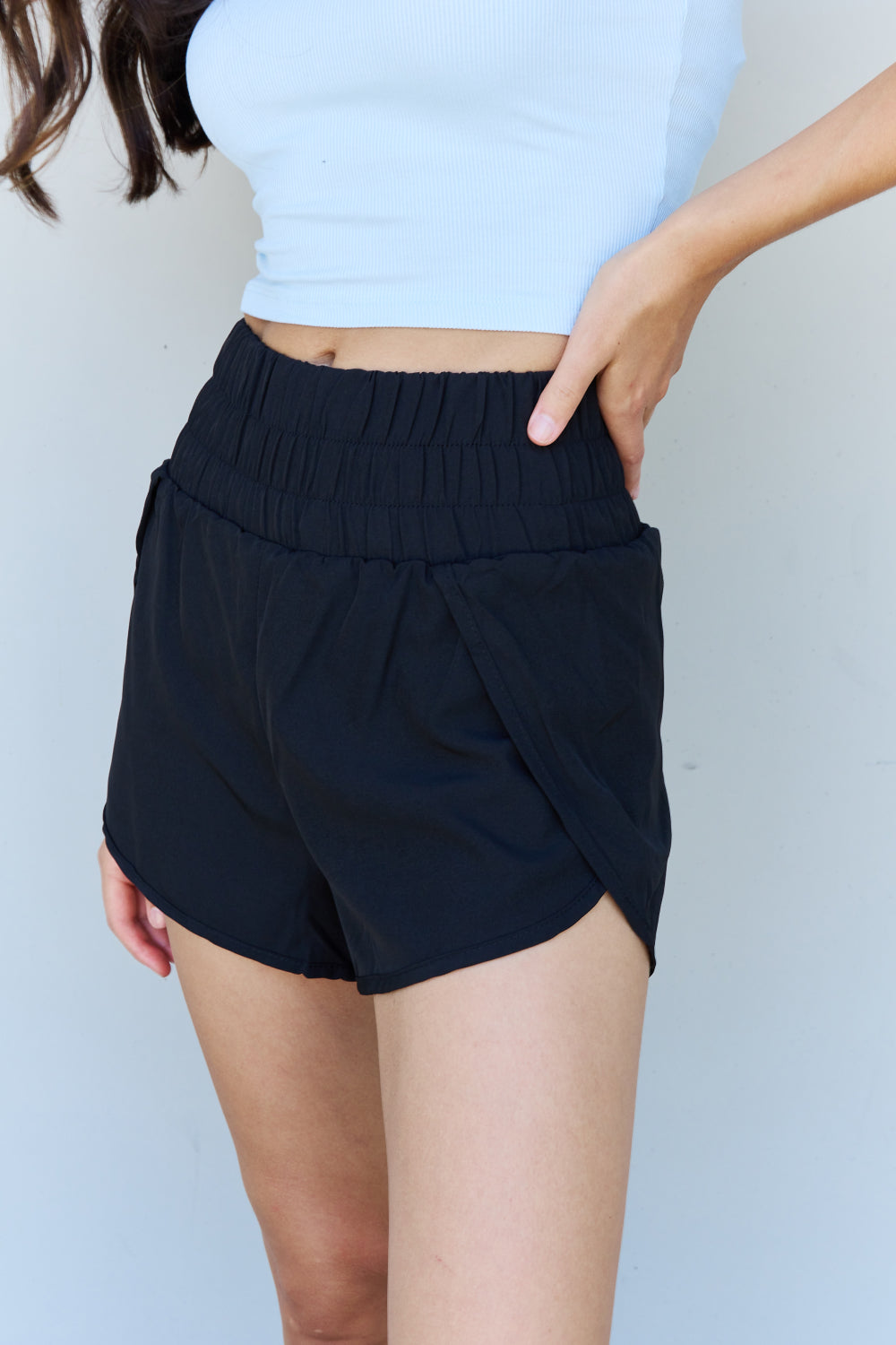 Stay Active High Waist Active Shorts | Black