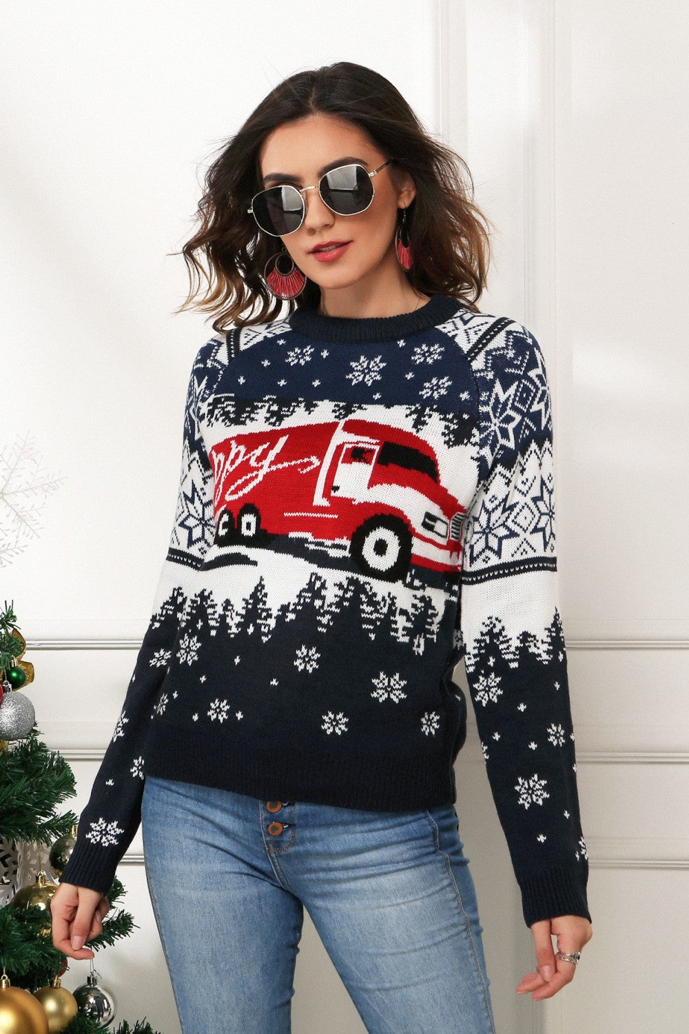 Happy Christmas Raglan Sweater