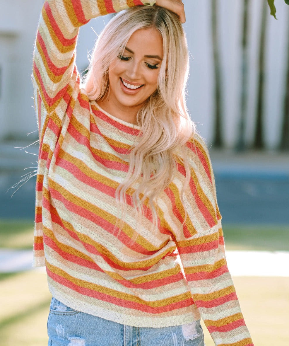 Grace Striped Pullover Sweater