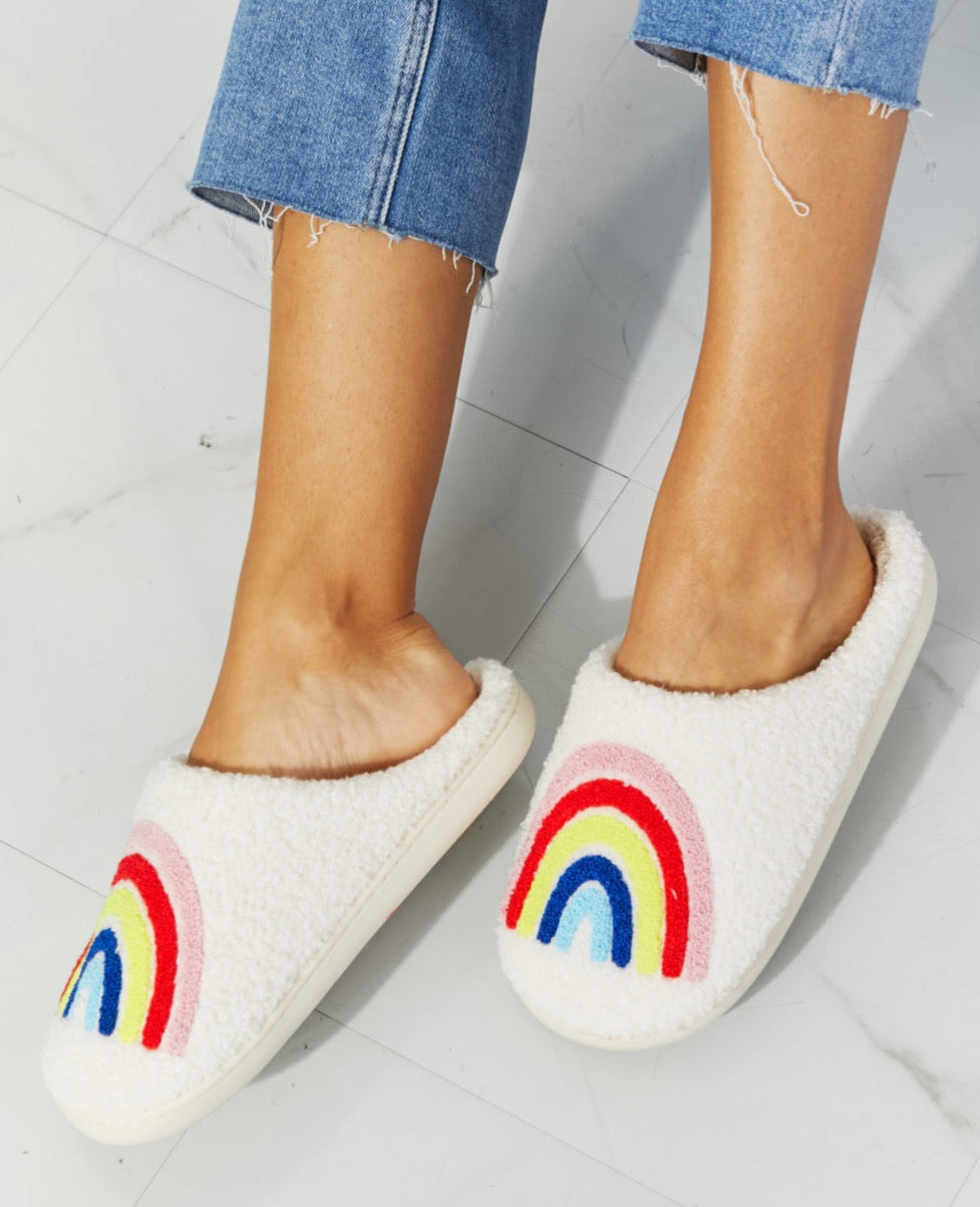 Rainbow Plush Slippers