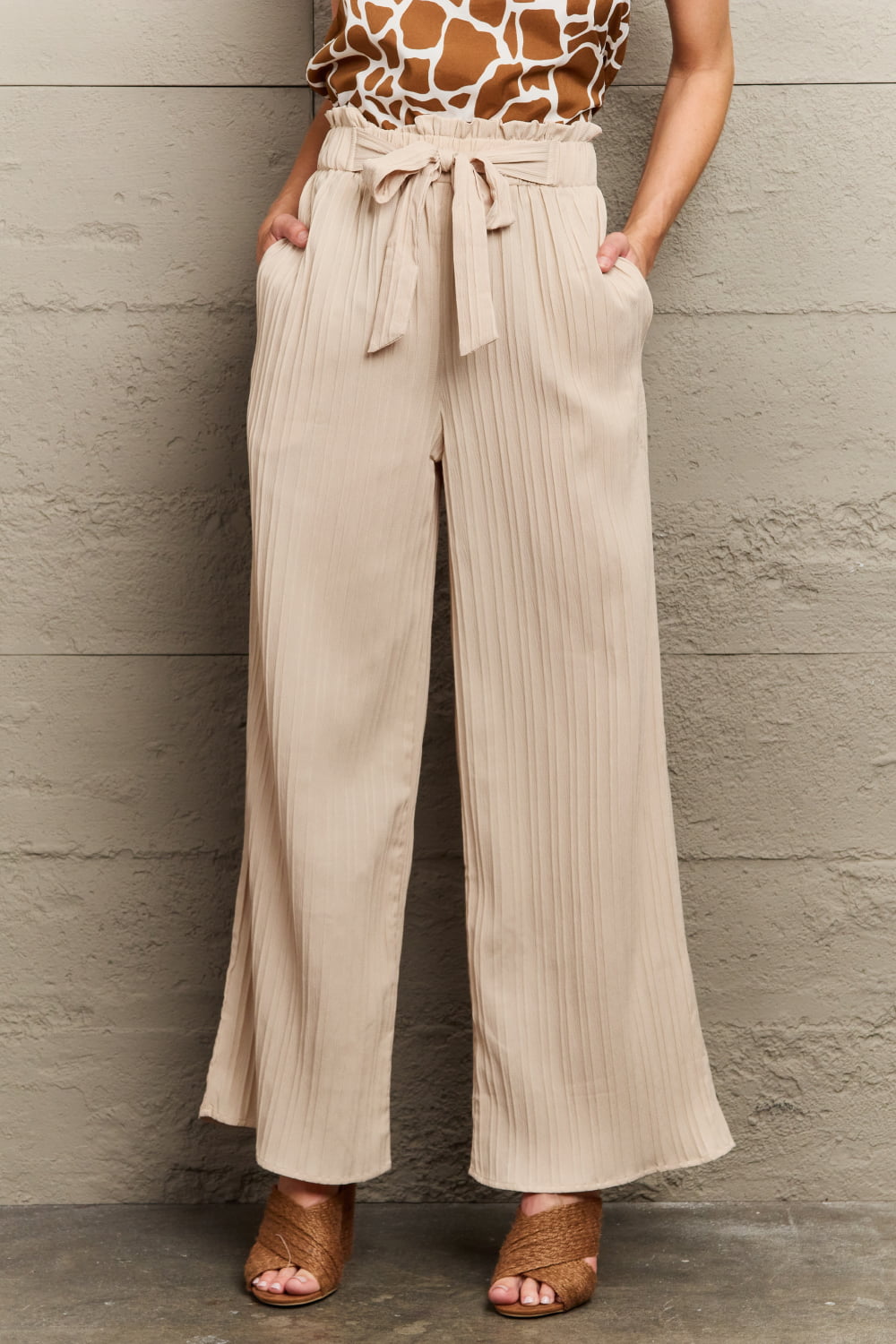 Tan Lines Tie Waist Pants