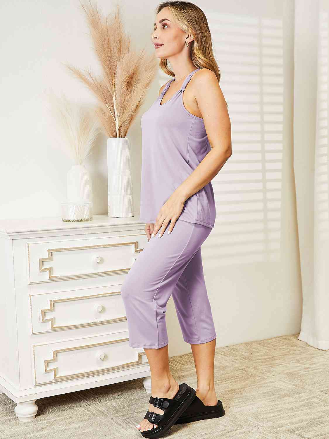 Simple Manner Top & Cropped Pants Set | Multiple Colors