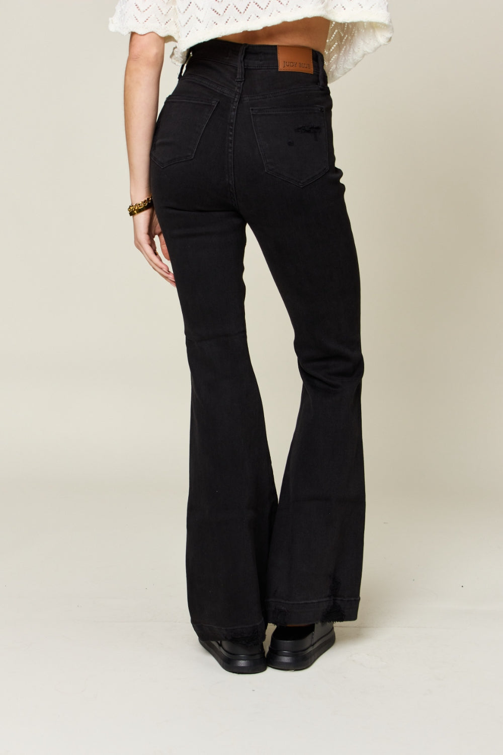 Mona High-Waist Distressed Flare Jeans | Judy Blue