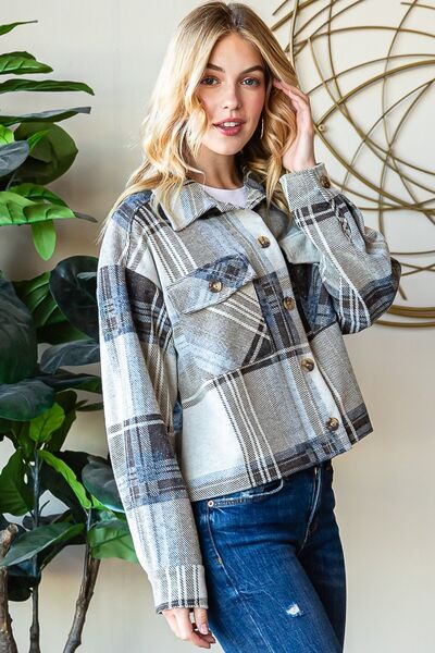 Plaid Button Up Shacket